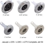 (image for) Jacuzzi J-225 Complete Jet Kit 23 Total Jets with Stainless