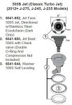 (image for) Jacuzzi J-200 Jet Parts 500S Turbo Jet 5" Jet Face